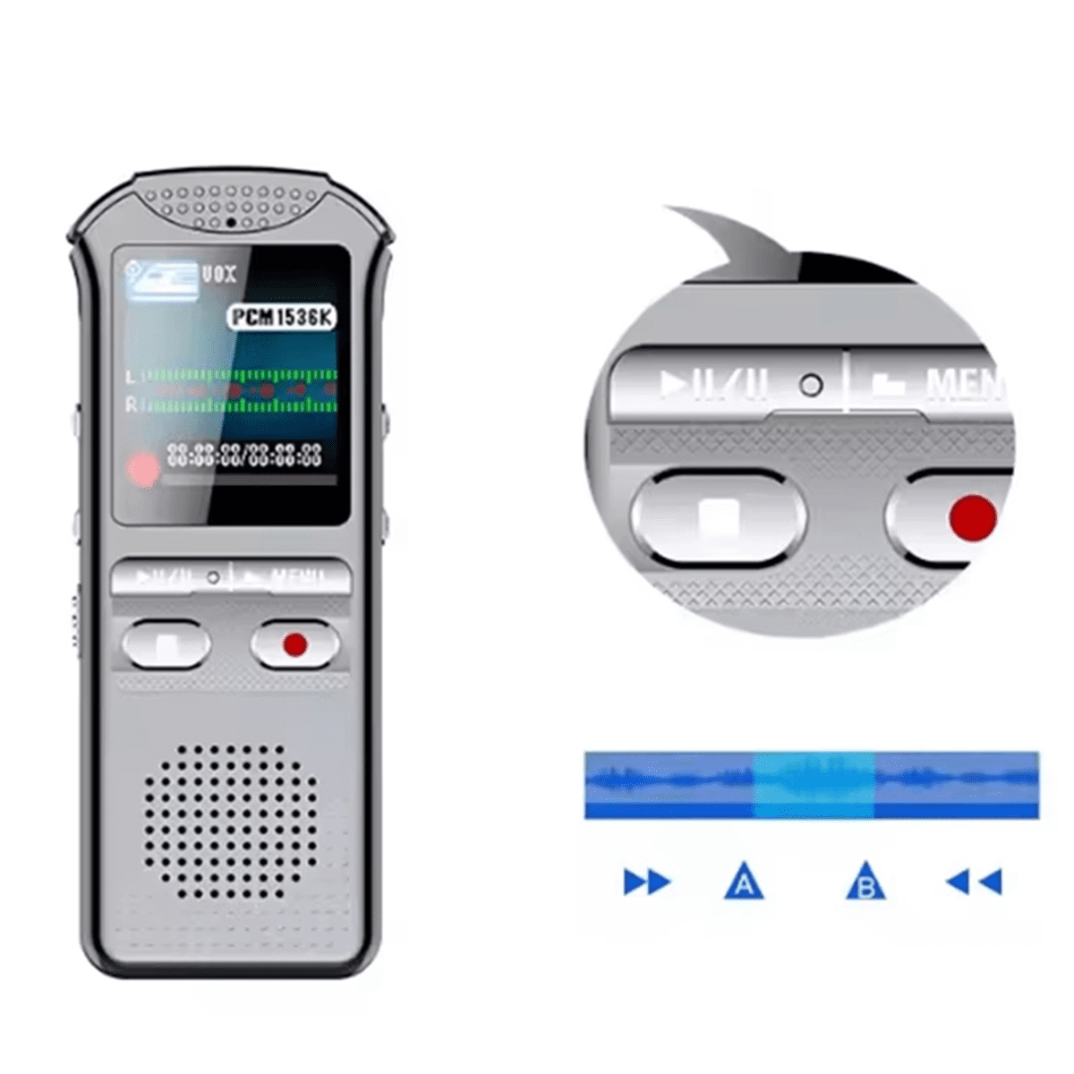 X30 80 Hours Recording Voice Recorder Activated Lossless Music Playback Digital Variable Playback Voice Recorder 32G