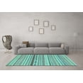 thumbnail image 3 of Ahgly Company Indoor Round Solid Light Blue Modern Area Rugs, 8' Round, 3 of 4