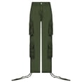 thumbnail image 5 of KOMOO Women Loose Cargo Pants High Waist Multi-Pocket Wide Leg Trousers Harajuku Long Pants, 5 of 8