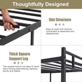 thumbnail image 4 of VECELO Twin Size Metal Bed Frame with Wooden Headboard, Industrial Platform Bed Frame, Metal Slat Support, No Box Spring Needed, Black, 4 of 7