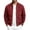 Red, variant on FRSASU Men's Faux Suede Bomber Jacket Zip‑Up Ribbed Collar Casual Lightweight Outerwear with Side Pockets Red