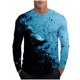 thumbnail image 2 of Amzcrzy - Sudadera Para Hombre, Estilo Casual, Con Estampado Deportivo, Manga Larga, Cuello Redondo, Color Azul Claro, 4Xl, 2 of 5