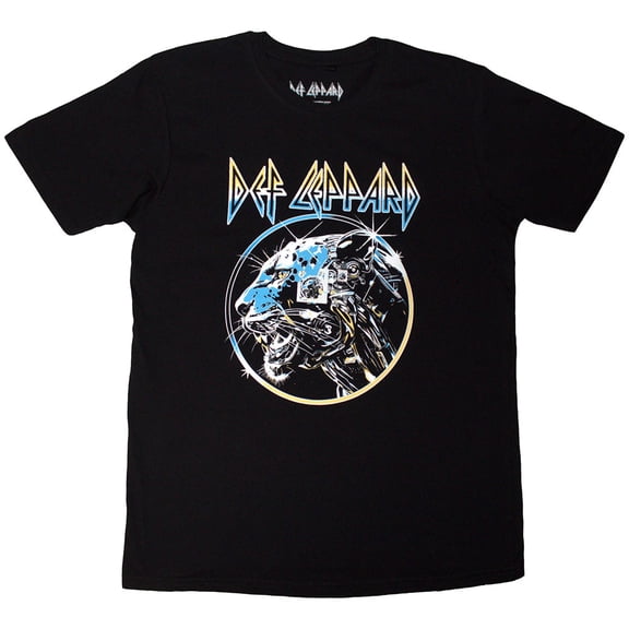 Def Leppard Unisex T-Shirt Metal Leopard (Black)