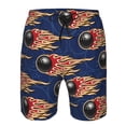 thumbnail image 3 of Balery Bowling Ball And Flame Traje de Baño Estilo Hawaiano para Hombre, Shorts de Secado Rápido con Bolsillos-X-Large, 3 of 6