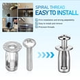 thumbnail image 7 of Pawsdot 10Pcs Plated Silver Hollow Wall Anchor for Fixing Metal Doors with Spiral Thread Corrosion Resistant, 7 of 7