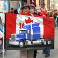 thumbnail image 2 of Cayyon Truck Driver Patriot Trucker Canada Flag 3x5Feet Banner with 2 Brass Grommets, 2 of 4