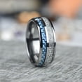 thumbnail image 3 of Meteorite And Carbon Fiber Tungsten Carbide Rings, Size 10, 3 of 5