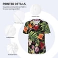 thumbnail image 5 of Fotbe Watercolor Tropical Flowers Baseball Jersey Shirt for Men and Women, Casual Short Sleeves Button Down T-Shirt-, 5 of 9