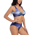 thumbnail image 2 of Rocae Astronauts Start Running for Bikini Set for Women Two Piece Sexy High Swimsuits Split Crossover Bikini X-Large, 2 of 9