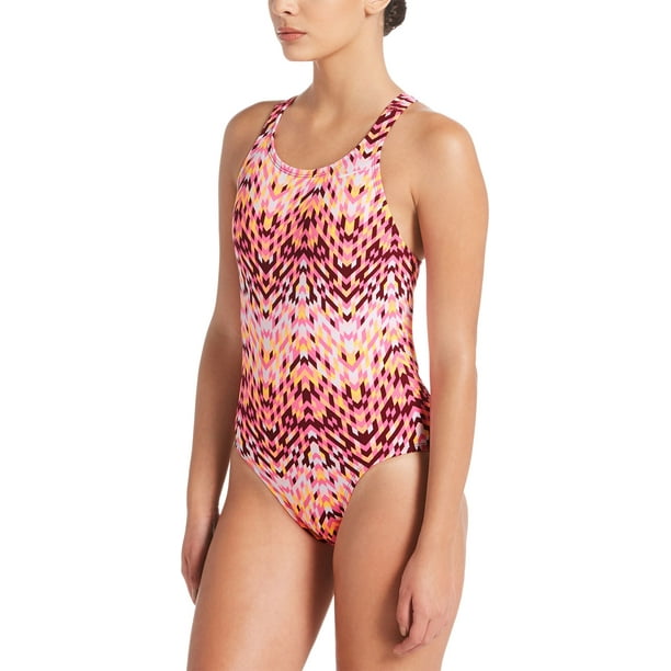 Nike Women S Digi Arrow Powerback One Piece Swimsuit Walmart Com