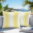 thumbnail image 4 of Lemon Yellow White Gradient Outdoor Pillow Covers Pack of 2 Simple Pattern Waterproof Throw Pillow Covers Decorative Cushion Cases for Patio Garden Tent Balcony Couch 26x26 inch, 4 of 8