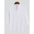 thumbnail image 4 of INCERUN Mens Summer Long Sleeve Casual Leisure Henley Shirts, 4 of 4