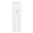 thumbnail image 5 of ZLBDYG Linen Pants Girls High Waist Carrot Straight Leg Summer Bottoms Teen Kids Drawstring Ankle Length Tapered Trousers Slacks, 5 of 6