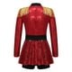 thumbnail image 4 of Niños Niñas lentejuelas brillantes León Tamer Ringmaster disfraz de circo Halloween Cosplay vestido de fiesta manga larga borla lentejuelas mono, 4 of 5