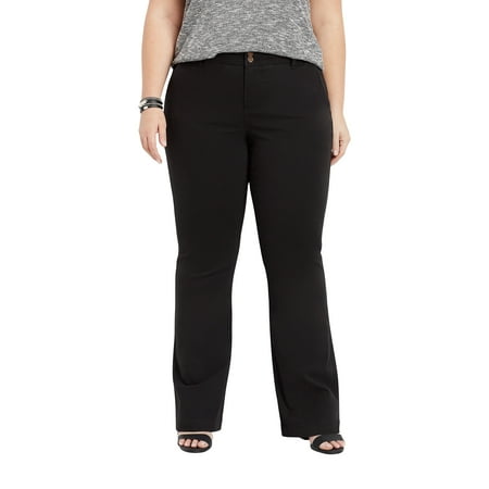 Black Chino Pants - Plus Size Black Chino Bootcut Pant