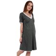 thumbnail image 2 of Inkmeso Solid Nightgown Dress For Women Nightwear Lace short sleeve Loungewear Tunic, 2 of 7