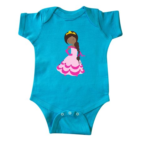 

Inktastic African American Princess Princess In Pink Dress 1 Gift Baby Girl Bodysuit