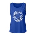 thumbnail image 4 of Women's Floral Print Tank Tops Basic Crew Neck Sleeveless Tank Shirt for Casual Outing Wear(Blue,XL), 4 of 4