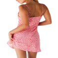 thumbnail image 3 of Robe Courte Décontractée pour Femmes à Col en V Sans Manches, Mode, Mini, Soleil, Florale, Aguichant, Dos Nu, 3 of 7