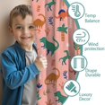 thumbnail image 3 of Blackout Kids Curtains,Pink Colorful Dinosaurs Pattern Childrens Insulated Curtains Set Of 2,Bedroom Essentials,Toddler Room Decor 52"x63", 3 of 5