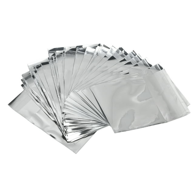 50 bolsas resellables impermeables, resistentes al polvo, reutilizables, duraderas, de aluminio, ampliamente utilizadas, a prueba de olores, 6,5 x 6,5 cm.