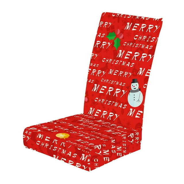 Fundas extraíbles con estampado navideño, fundas elásticas para asiento con respaldo alto estilo 6