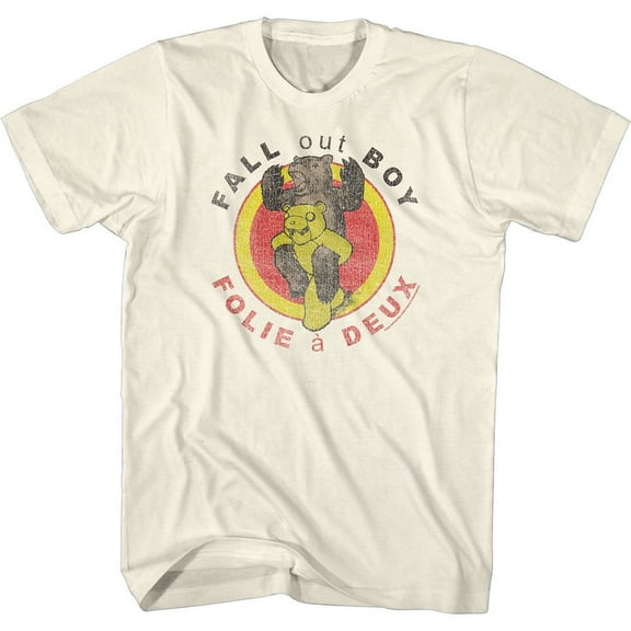 Fall Out Boy Folie A Deux Natural Adult T-Shirt
