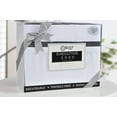 thumbnail image 2 of Elegant Line-Embroidered Microfiber Sheet Set - Queen Size, White/Black, 2 of 2