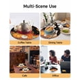 thumbnail image 2 of 13 Inch Round Placemats Set of 6, Thanksgiving Fall Non Slip Heat Insulation PP Table Mats, Farmhouse Orange Green Pumpkin Leaves Washable Place Mats for Kitchen Dining Party Table Decor, 2 of 7