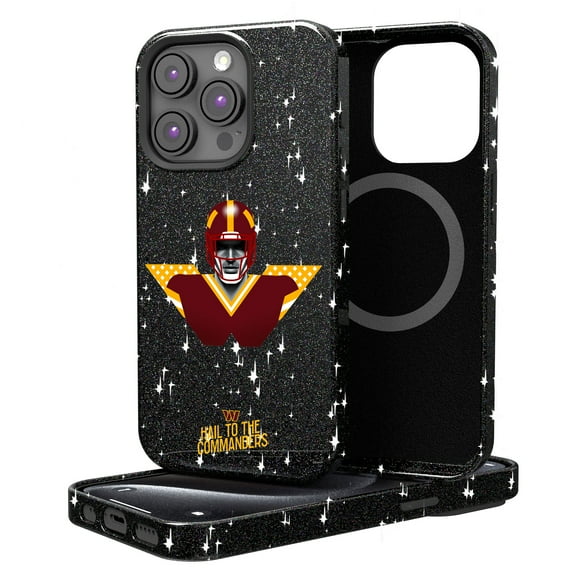 Keyscaper Black Washington Commanders 2024 Illustrated Limited Edition Bling iPhone Case