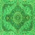 thumbnail image 1 of Ahgly Company Indoor Square Medallion Green Traditional Area Rugs, 6' Square, 1 of 1