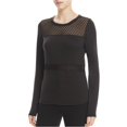 thumbnail image 1 of Elie Tahari Blusa de punto de malla para mujer, negro, mediano Elie Tahari Pull-over, 1 of 2
