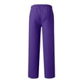 thumbnail image 3 of Dresfit Baggy Sweatpants Men Wide Leg Cargo Pants Elastic Waist Drawstring Open Bottom Joggers Heavyweight Loose Fit Lounge Trousers with Pockets Purple XL, 3 of 4