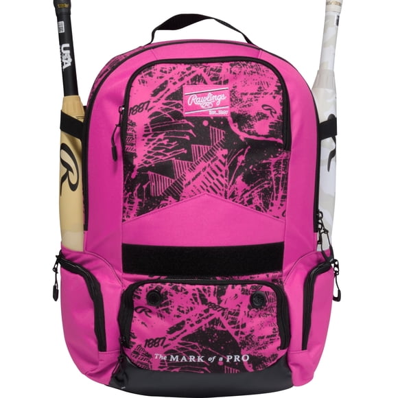 Mochila Rawlings Gamer Series para béisbol/sóftbol rosa