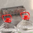 thumbnail image 2 of Advancent Soporte para cepillos de dientes, estante de Metal sin perforaciones, estante para de montado en la pared, accesorio Accesorios de baño Gris Dos portavasos, 2 of 6