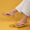 #224 Yellow, variant on Floenr Flip Flops for Women,Summer Flip-flops Solid Color Beach Shoes Outdoor Couple Home Slippers