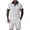 White, variant on Mens 2 Piece Summer Outfits Classy Casual Quarter Zip Golf Pocket Shirt and Shorts Set Stretch Short Sleeve Hollow Out Suit