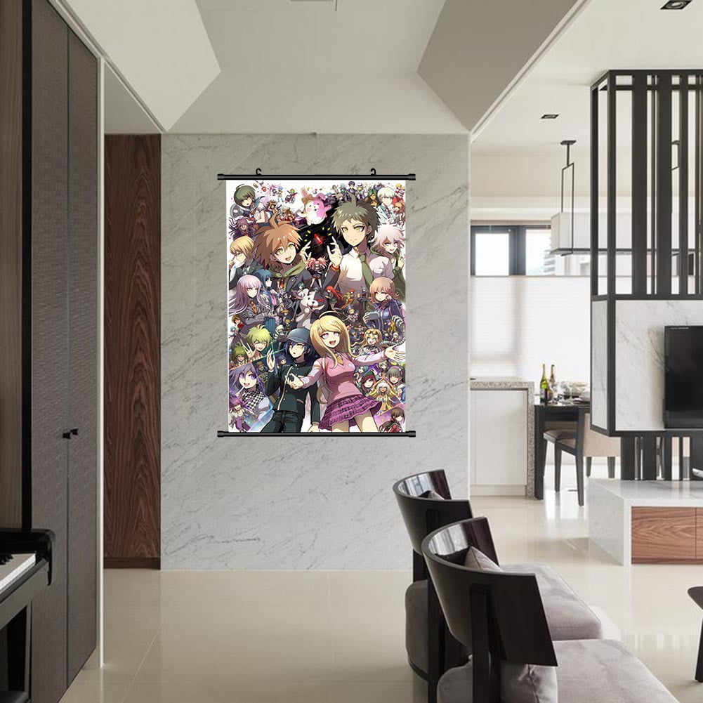 Ailin Online Danganronpa Wall Scroll Poster Style 01 12x8 inch Japanese Anime No Fading Fabric Painting for Home Decor 