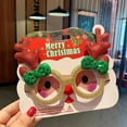 thumbnail image 2 of Funny Christmas Glasses Frames with Deer Antlers & Green Polka Dot Bow,Glitter Christmas Costume Eyeglasses for Christmas Party Favors Decorations(One Size Fits All), 2 of 7
