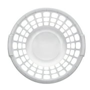 Starplast 1 Bushel Round Laundry Basket, White Plastic