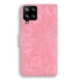 thumbnail image 4 of Mantto Cases for Samsung Galaxy A12 5G Magnetic Wallet Case for Women Card Holder Flip Cover Embossed Mandala Flower Kickstand PU Leather Magnetic Folio with Strap, Pink, 4 of 8