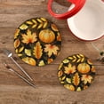 thumbnail image 2 of SKYSONIC Pumpkin Haevest Fall Pot Holders Trivets, 2 Pcs Heat Resistant Trivets,Autumn Maple Leaf Cotton Thread Weave Mats for Hot Pads Pans Pot Bowl Teapot for Kitchen Decor, 2 of 7
