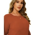 thumbnail image 3 of a.Jesdani Women Plus Size Sweatshirts Crew Neck Side Slit Soft Oversized Pollover Sweatshirts L, 3 of 12