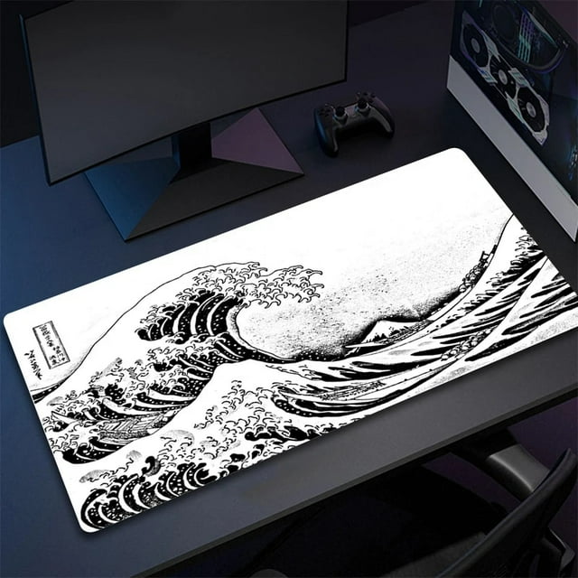 PC HD Custom Print New Mousepad Japan Art Great Waves Rubber Mouse Pad Lock Edge Playmat XXL Non-Slip Office Computer Mice Pads