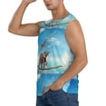 thumbnail image 3 of Balery Elephant Giraffe Men's Sleeveless Muscle Shirts Workout Tank Top, Moisture Wicking, Odor Protection-X-Large, 3 of 8