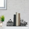 thumbnail image 2 of C-Craft Stainless Steel Political Science Bookend, Adjustable, 5 Inch for Home Office, 2 of 5
