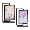 thumbnail image 1 of GROWTH TANK 2Pcs Rotating Photo Frame Decor with Glass Front Table Centerpiece Cards Display Black 20x12.5cm 23x15.5cm, 1 of 9