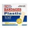 Sheer Plastic Bandages Sterile With Non Stick Pad - 3/4 Inch X 3 Inches - 100 Ea