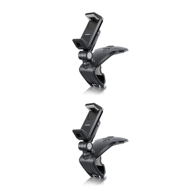 Moyic Soporte de 360 grados para teléfono de coche, soporte para teléfono móvil, espejo retrovisor, soporte para teléfono Gris 2Conjunto