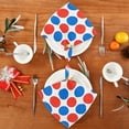 thumbnail image 2 of Iauyy Satin Napkins Set of 6- Red Blue Polka Dot- DIY Printing Decoration Cloth Napkin- Easy Care for Home/Party, 2 of 8